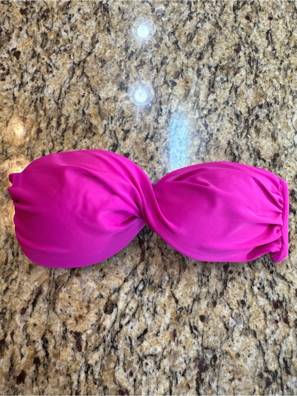 ❤️ Medium Strapless Twist Bikini Swim Top - Hot Pink Swimsuit Suit (B9)